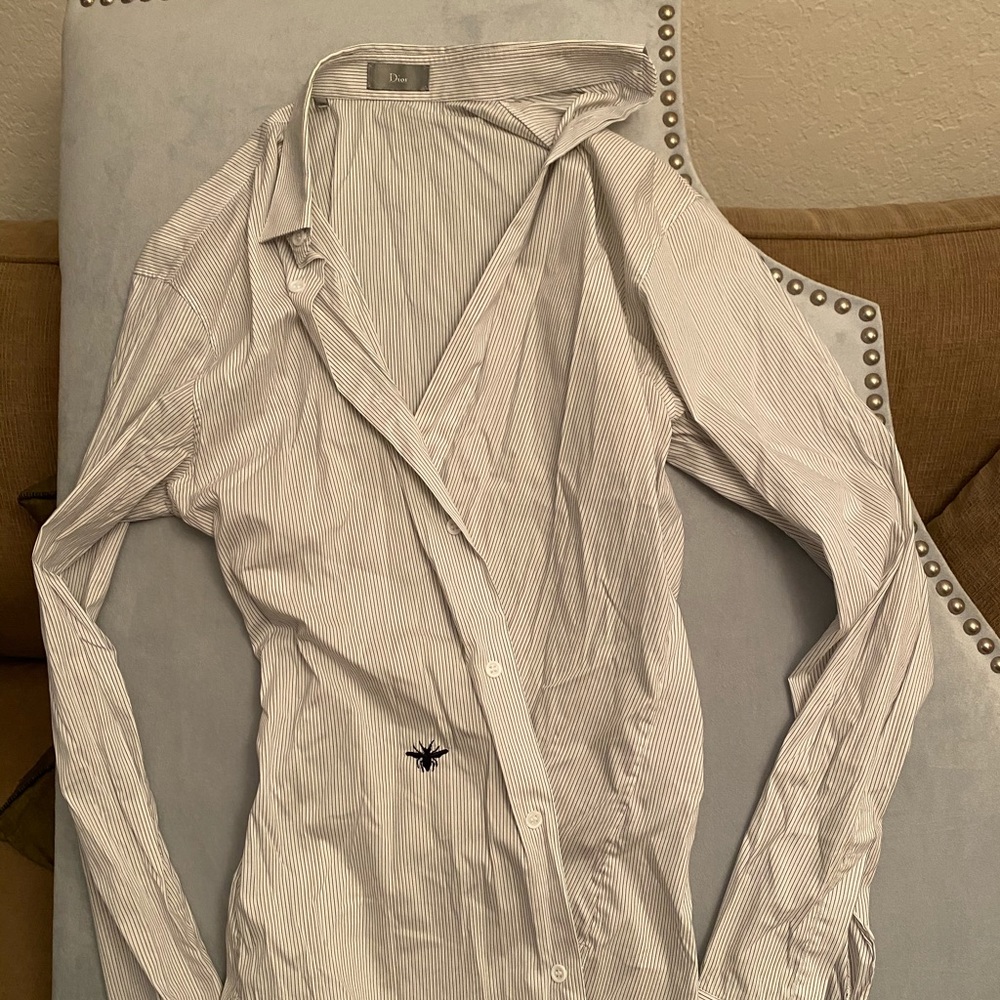 DIOR pinstripe button down.